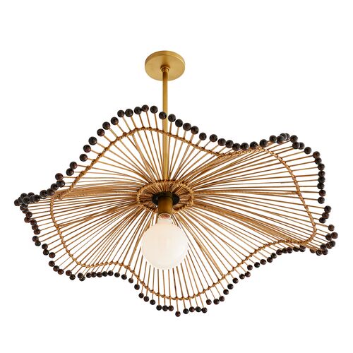 Waverly Rattan Pendant, Neutral 2 Waverly Rattan Pendant, Neutral