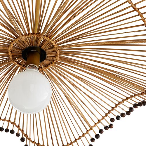 Waverly Rattan Pendant, Neutral 3 Waverly Rattan Pendant, Neutral