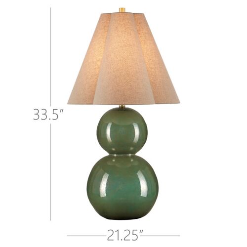 Kindred Ceramic Table Lamp, Green 7 Kindred Ceramic Table Lamp, Green
