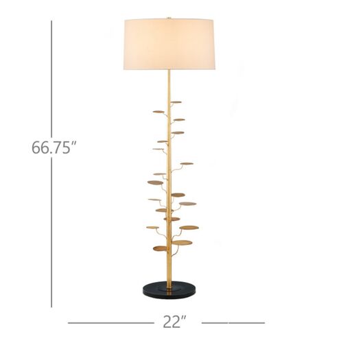 Vittoria Floor Lamp, Antique Gold Leaf 6 Vittoria Floor Lamp, Antique Gold Leaf