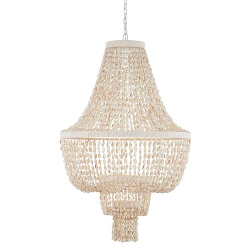 Cybele Shell Chandelier, Natural/White 1 Cybele Shell Chandelier, Natural/White