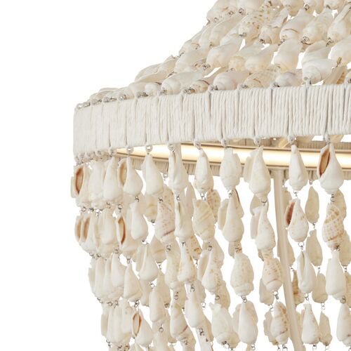 Cybele Shell Chandelier, Natural/White 2 Cybele Shell Chandelier, Natural/White