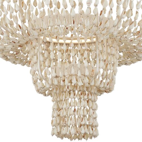 Cybele Shell Chandelier, Natural/White 3 Cybele Shell Chandelier, Natural/White