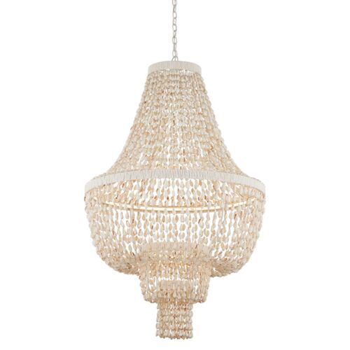 Cybele Shell Chandelier, Natural/White 4 Cybele Shell Chandelier, Natural/White