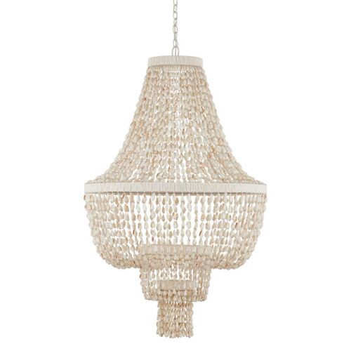 Cybele Shell Chandelier, Natural/White 5 Cybele Shell Chandelier, Natural/White
