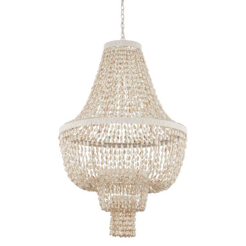 Cybele Shell Chandelier, Natural/White 6 Cybele Shell Chandelier, Natural/White