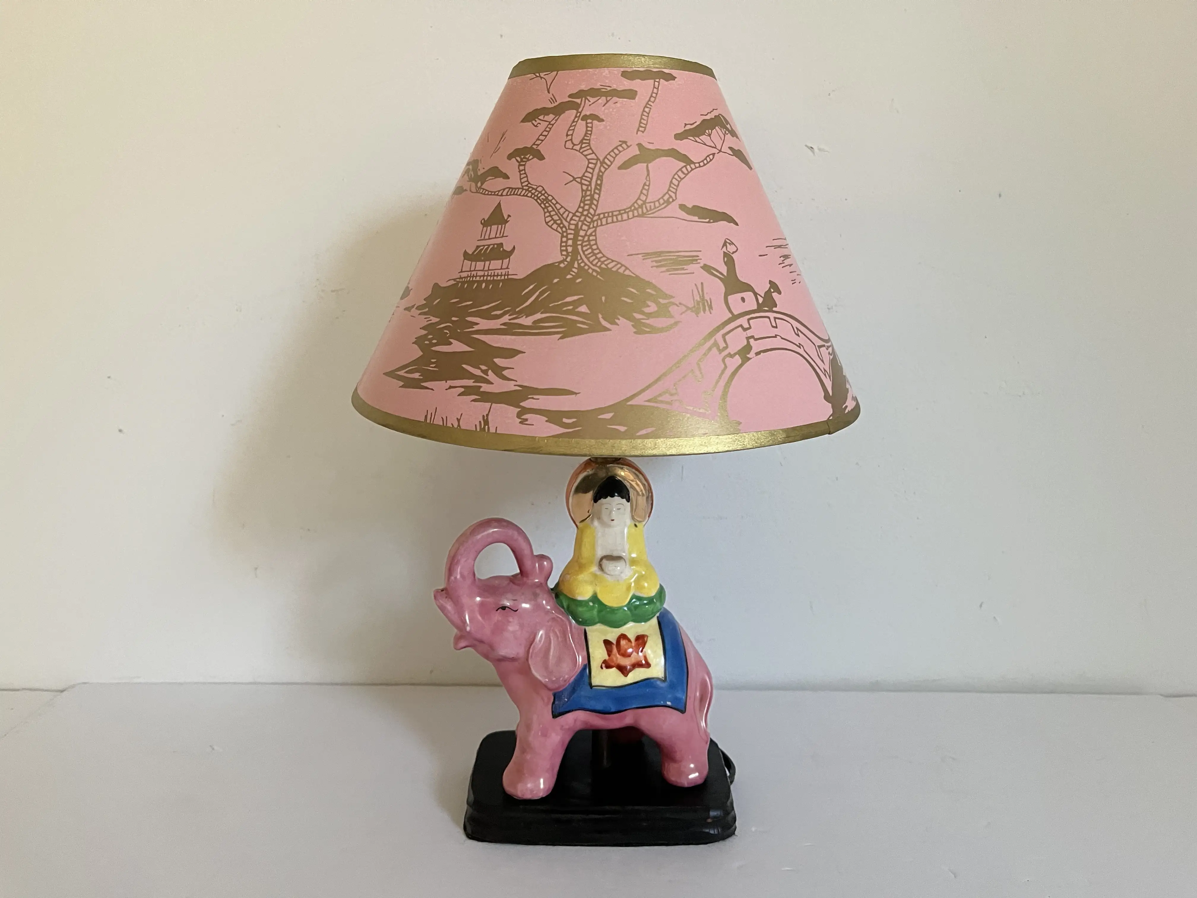 1940s Elephant Lamp & Shade