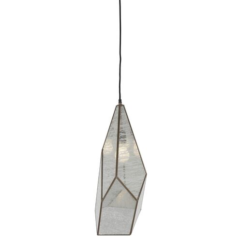 Malia Multifaceted Pendant, Antique Brushed Brass 1 Malia Multifaceted Pendant, Antique Brushed Brass