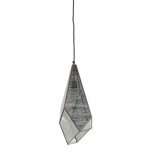 Malia Multifaceted Pendant, Antique Brushed Brass 4 Malia Multifaceted Pendant, Antique Brushed Brass