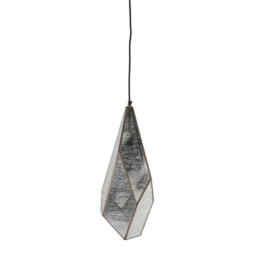 Malia Multifaceted Pendant, Antique Brushed Brass 5 Malia Multifaceted Pendant, Antique Brushed Brass