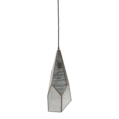 Malia Multifaceted Pendant, Antique Brushed Brass 7 Malia Multifaceted Pendant, Antique Brushed Brass