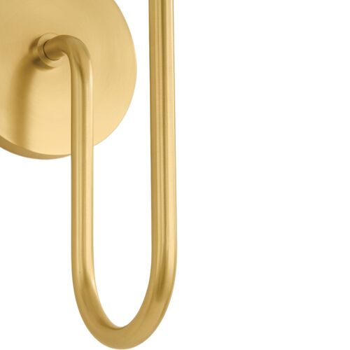 Avalina Wall Sconce, Aged Brass/Cloud Glass 7 Avalina Wall Sconce, Aged Brass/Cloud Glass