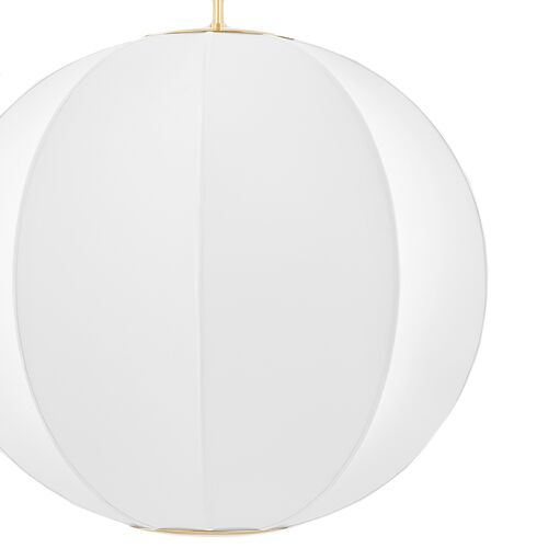 Paloma Pendant, White/Aged Brass 2 Paloma Pendant, White/Aged Brass