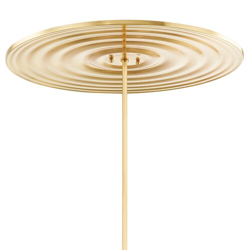 Paloma Pendant, White/Aged Brass 3 Paloma Pendant, White/Aged Brass