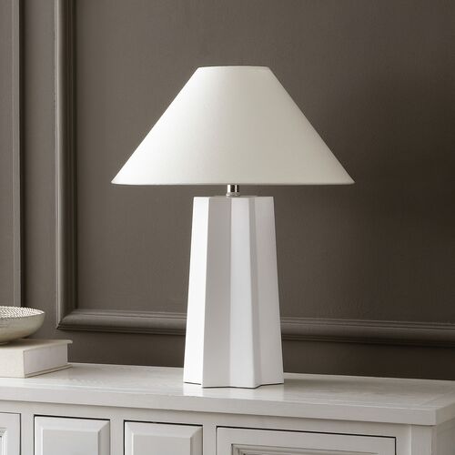 Sonny 25.5" Table Lamp, White 4 Sonny 25.5" Table Lamp, White