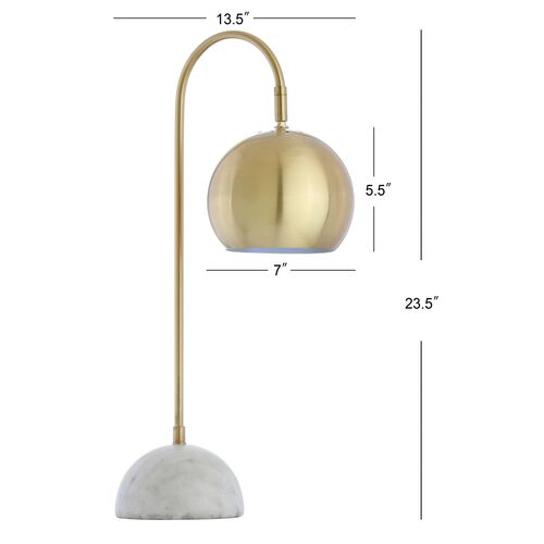 Vivica Marble Table Lamp, Brass Gold/White 6 Vivica Marble Table Lamp, Brass Gold/White