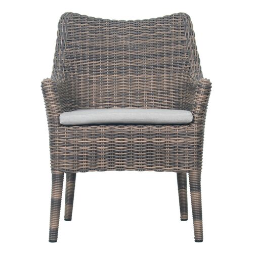 S/2 Prissy Outdoor Wicker Dining Chairs, Brown 2 S/2 Prissy Outdoor Wicker Dining Chairs, Brown