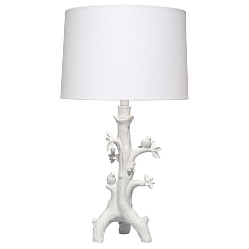 Sycamore Bird Resin Table Lamp, White 1 Sycamore Bird Resin Table Lamp, White