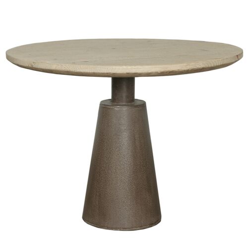 Carlena 39" Round Pedestal Table, Weathered Natural 3 Carlena 39" Round Pedestal Table, Weathered Natural