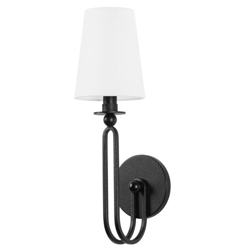 Valor 16.5" Wall Sconce, Forged Iron 1 Valor 16.5" Wall Sconce, Forged Iron