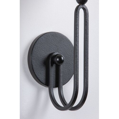 Valor 16.5" Wall Sconce, Forged Iron 2 Valor 16.5" Wall Sconce, Forged Iron