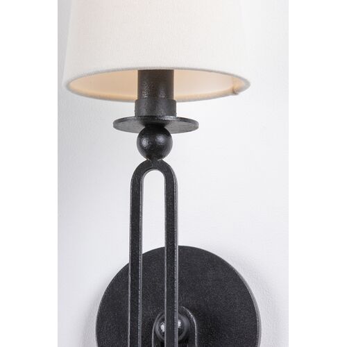 Valor 16.5" Wall Sconce, Forged Iron 3 Valor 16.5" Wall Sconce, Forged Iron