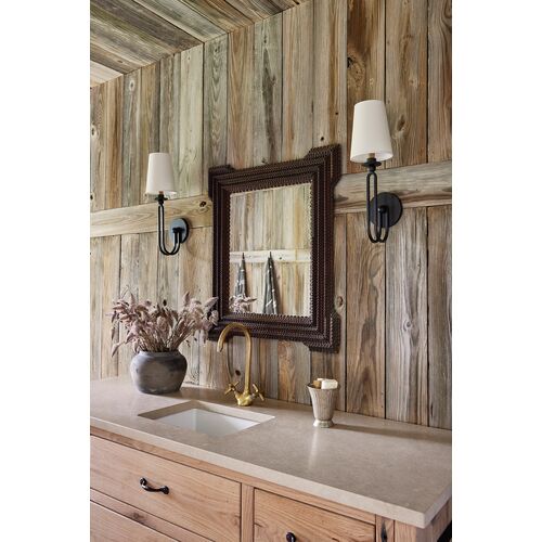 Valor 16.5" Wall Sconce, Forged Iron 6 Valor 16.5" Wall Sconce, Forged Iron