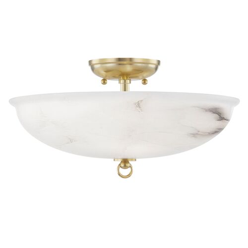 Somerset 8" Alabaster Semi Flush Mount 1 Somerset 8" Alabaster Semi Flush Mount