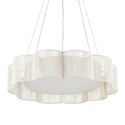 Ancroft Chandelier, White/Silver 4 Ancroft Chandelier, White/Silver