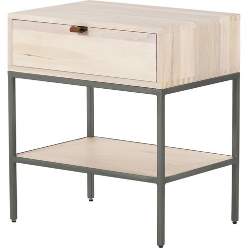 Justina Nightstand, Dove Poplar 1 Justina Nightstand, Dove Poplar