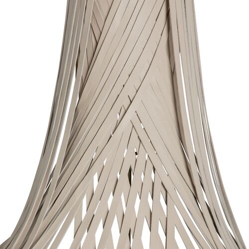 Empire Leather Fringe Wall Sconce, Cream-Stone 8 Empire Leather Fringe Wall Sconce, Cream-Stone