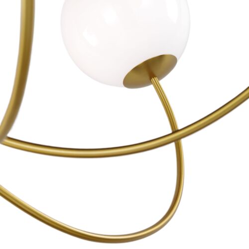 Noemie 6-Light Globe Extra Large Chandelier, Burnished Brass 4 Noemie 6-Light Globe Extra Large Chandelier, Burnished Brass