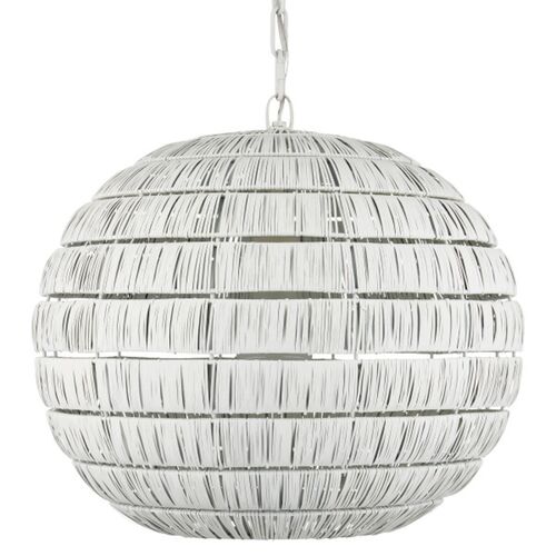 Panopolis Round Iron Pendant, White 4 Panopolis Round Iron Pendant, White