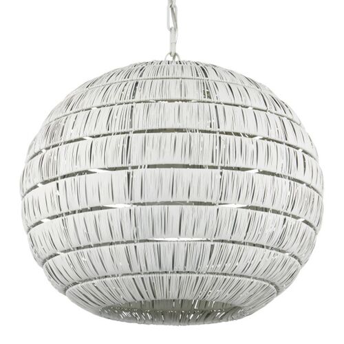 Panopolis Round Iron Pendant, White 5 Panopolis Round Iron Pendant, White