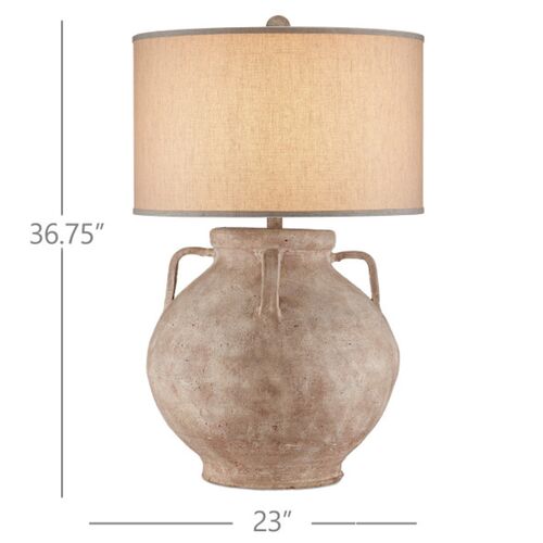 Pompeii Terracotta Table Lamp, Brownish Gray 6 Pompeii Terracotta Table Lamp, Brownish Gray