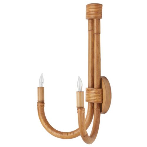 Samsara Rattan Wall Sconce, Natural/Saddle Tan 5 Samsara Rattan Wall Sconce, Natural/Saddle Tan