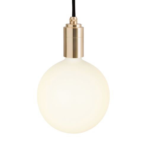 Triple Sphere IV Pendant, White/Brass 4 Triple Sphere IV Pendant, White/Brass