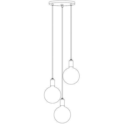 Triple Sphere IV Pendant, White/Brass 6 Triple Sphere IV Pendant, White/Brass