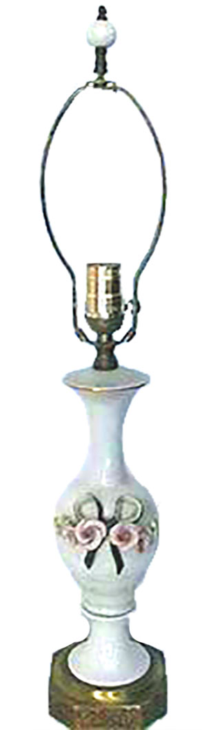 1930s Rose Floral Lamp 2 1930s Rose Floral Lamp