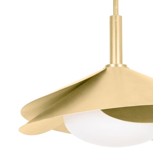 Beatrix Petal Pendant, Vintage Gold Leaf 3 Beatrix Petal Pendant, Vintage Gold Leaf