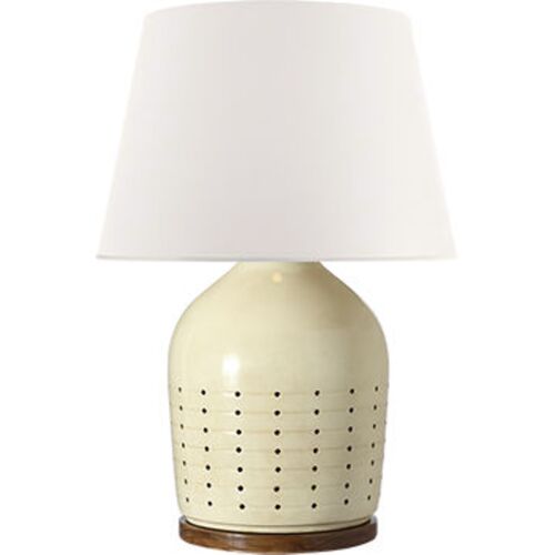 Halifax 28" Cordless Pierced Ceramic Table Lamp, Coconut 1 Halifax 28" Cordless Pierced Ceramic Table Lamp, Coconut