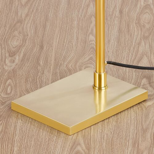 Jalenne Floor Lamp, Aged Brass/Natural Rattan 6 Jalenne Floor Lamp, Aged Brass/Natural Rattan