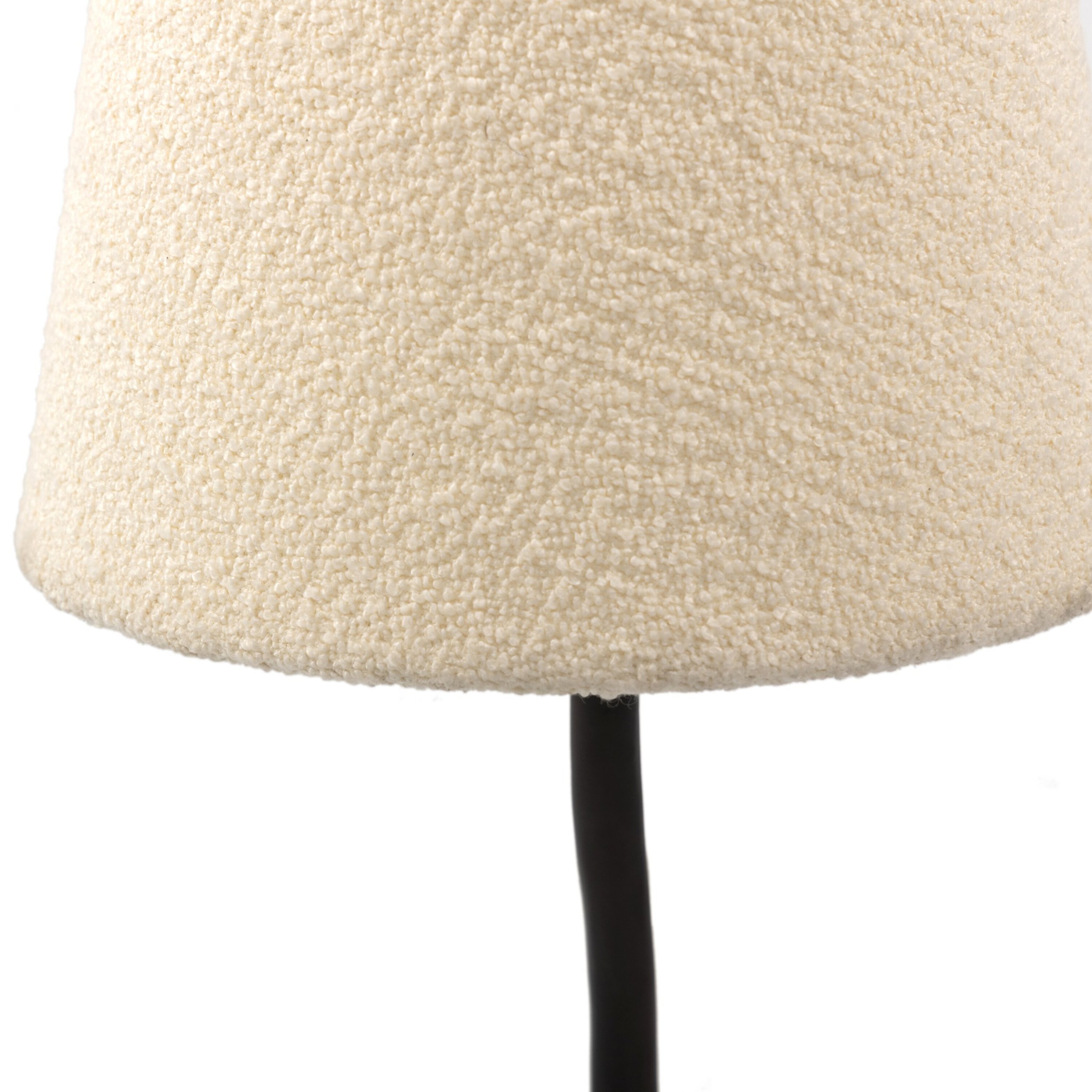 Fairwyn Table Lamp, Natural Boucle/Black Wrought Iron 7 Fairwyn Table Lamp, Natural Boucle/Black Wrought Iron