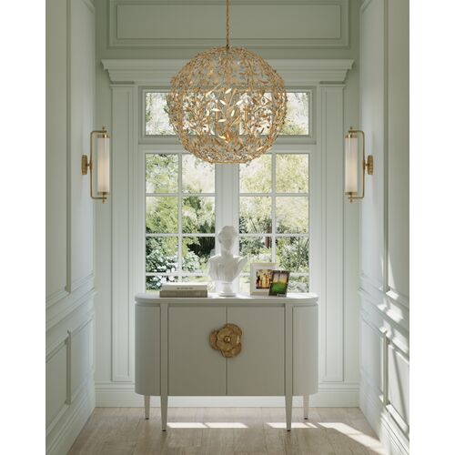 Secret Garden Iron Crystal Orb Chandelier, Gold 8 Secret Garden Iron Crystal Orb Chandelier, Gold