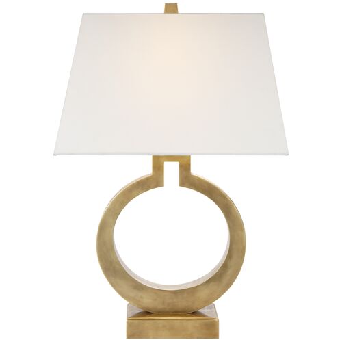 Ring Table Lamp, Antique Brass 1 Ring Table Lamp, Antique Brass