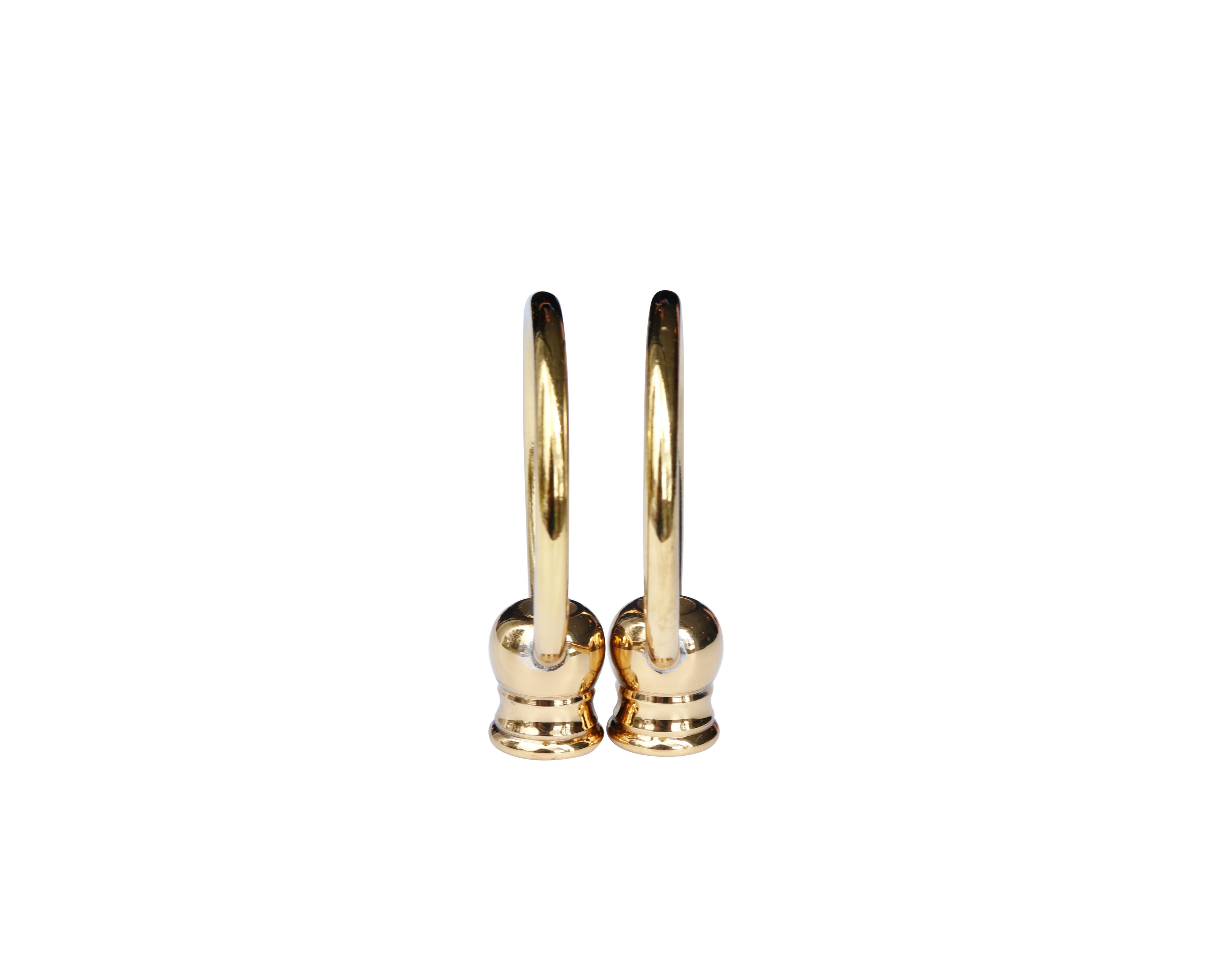 Modern Brass Loop Lamp Finials - a Pair 3 Modern Brass Loop Lamp Finials - a Pair