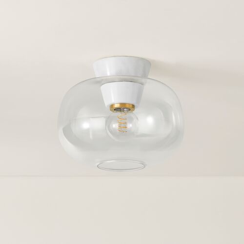 Sienna 10" Flush Mount, Glass/Marble 3 Sienna 10" Flush Mount, Glass/Marble