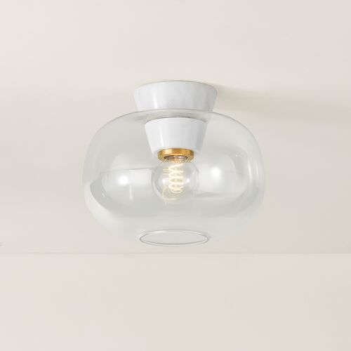 Sienna 10" Flush Mount, Glass/Marble 4 Sienna 10" Flush Mount, Glass/Marble
