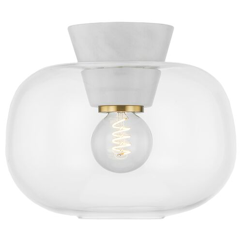Sienna 10" Flush Mount, Glass/Marble 5 Sienna 10" Flush Mount, Glass/Marble