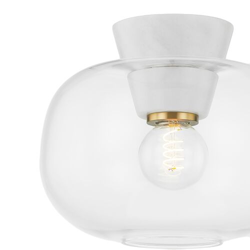 Sienna 10" Flush Mount, Glass/Marble 6 Sienna 10" Flush Mount, Glass/Marble